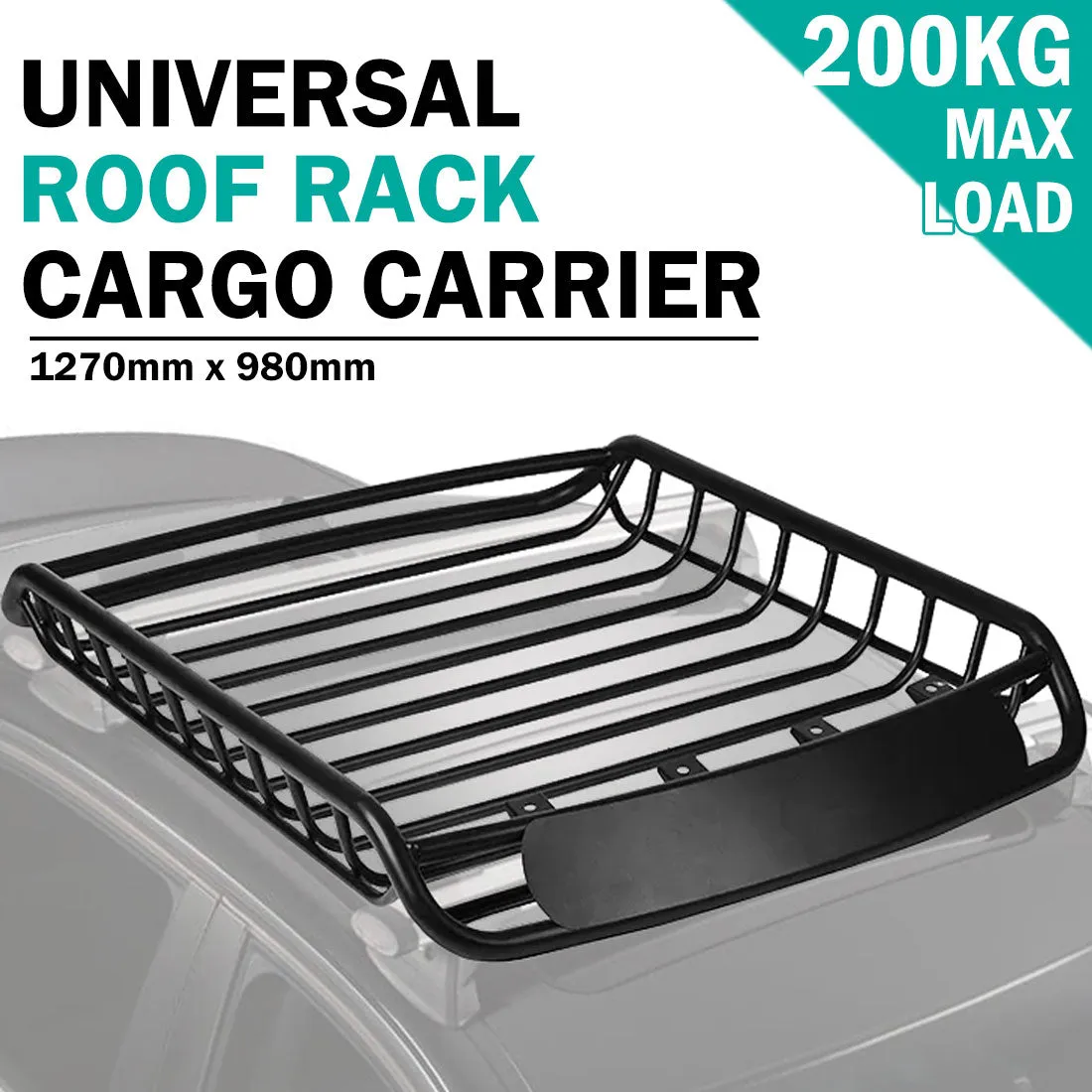 127cm Universal Travel Roof Rack Basket Car Luggage Carrier Steel Cage Vehicle Cargo Box