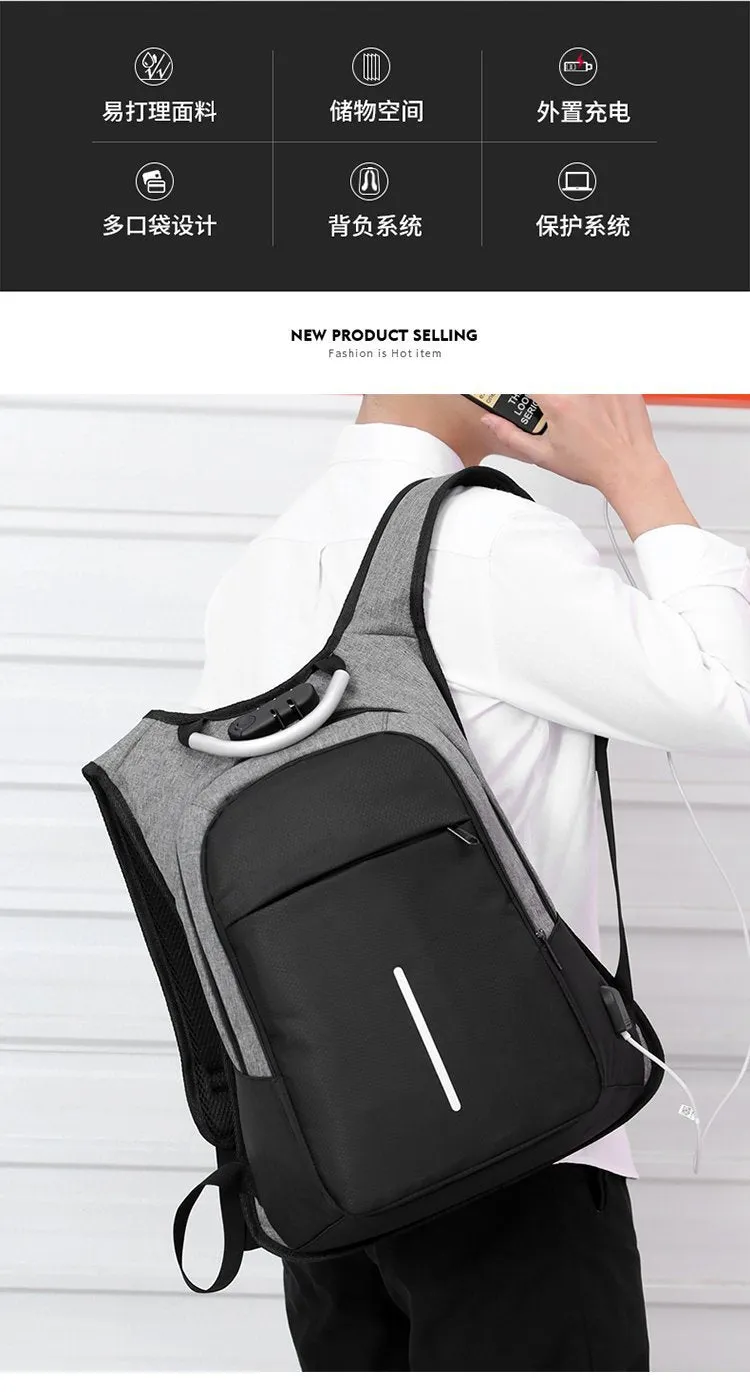 15.6-inch laptop bag password lock backpack