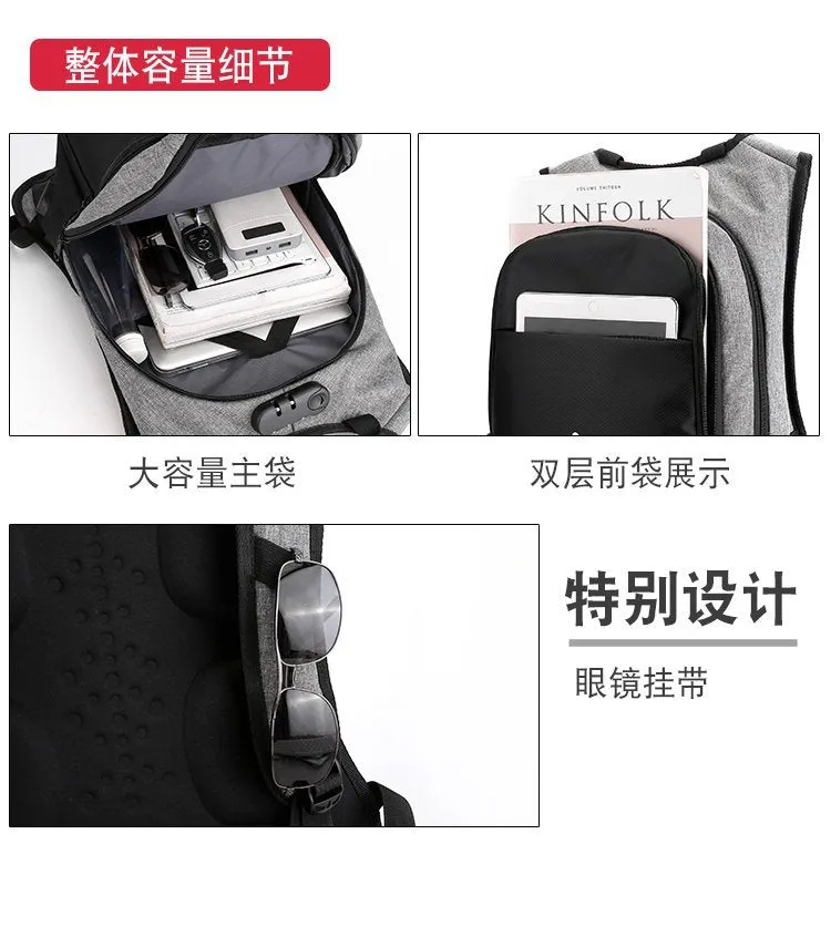 15.6-inch laptop bag password lock backpack