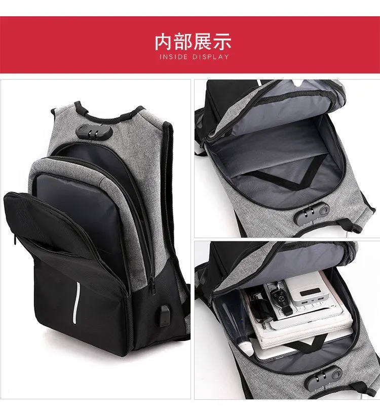 15.6-inch laptop bag password lock backpack