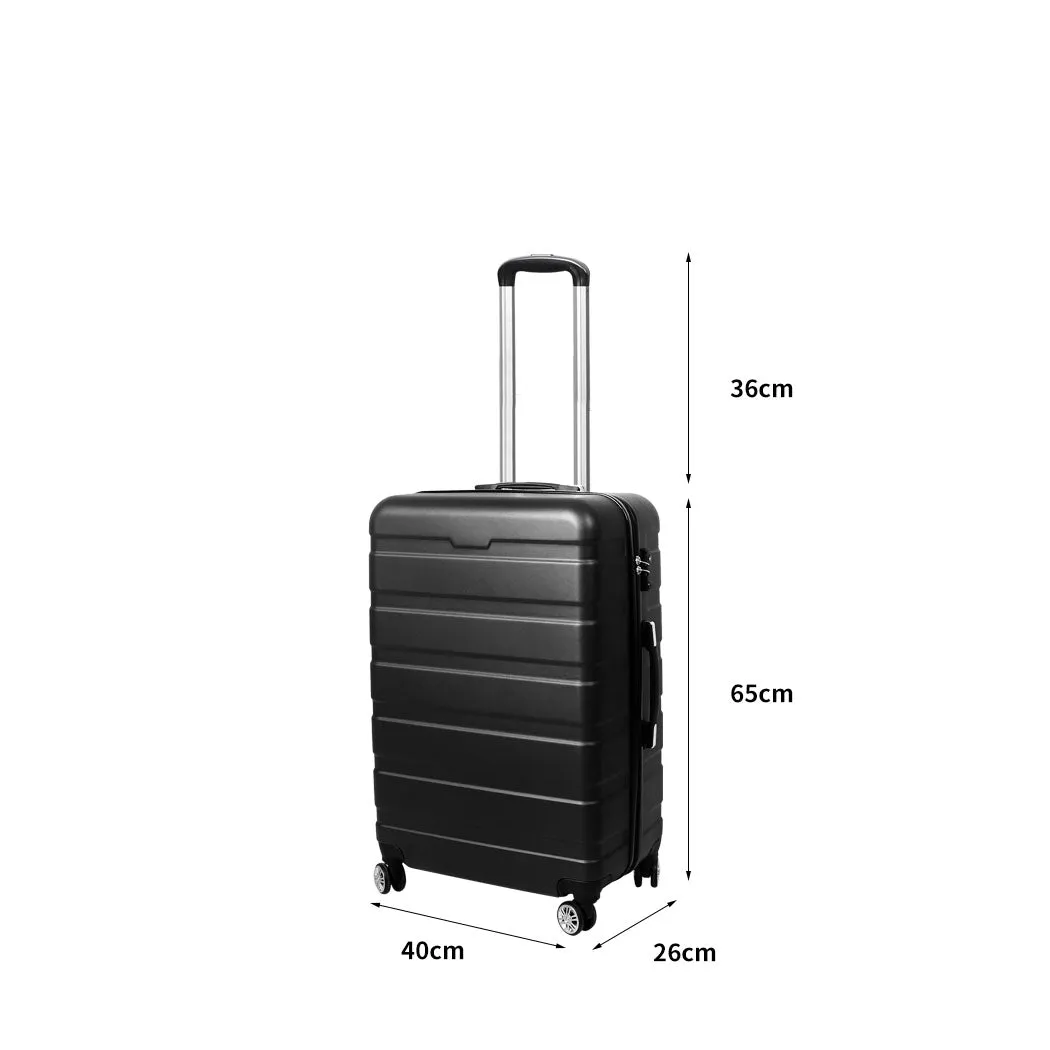 24" Luggage Case Suitcase - Black