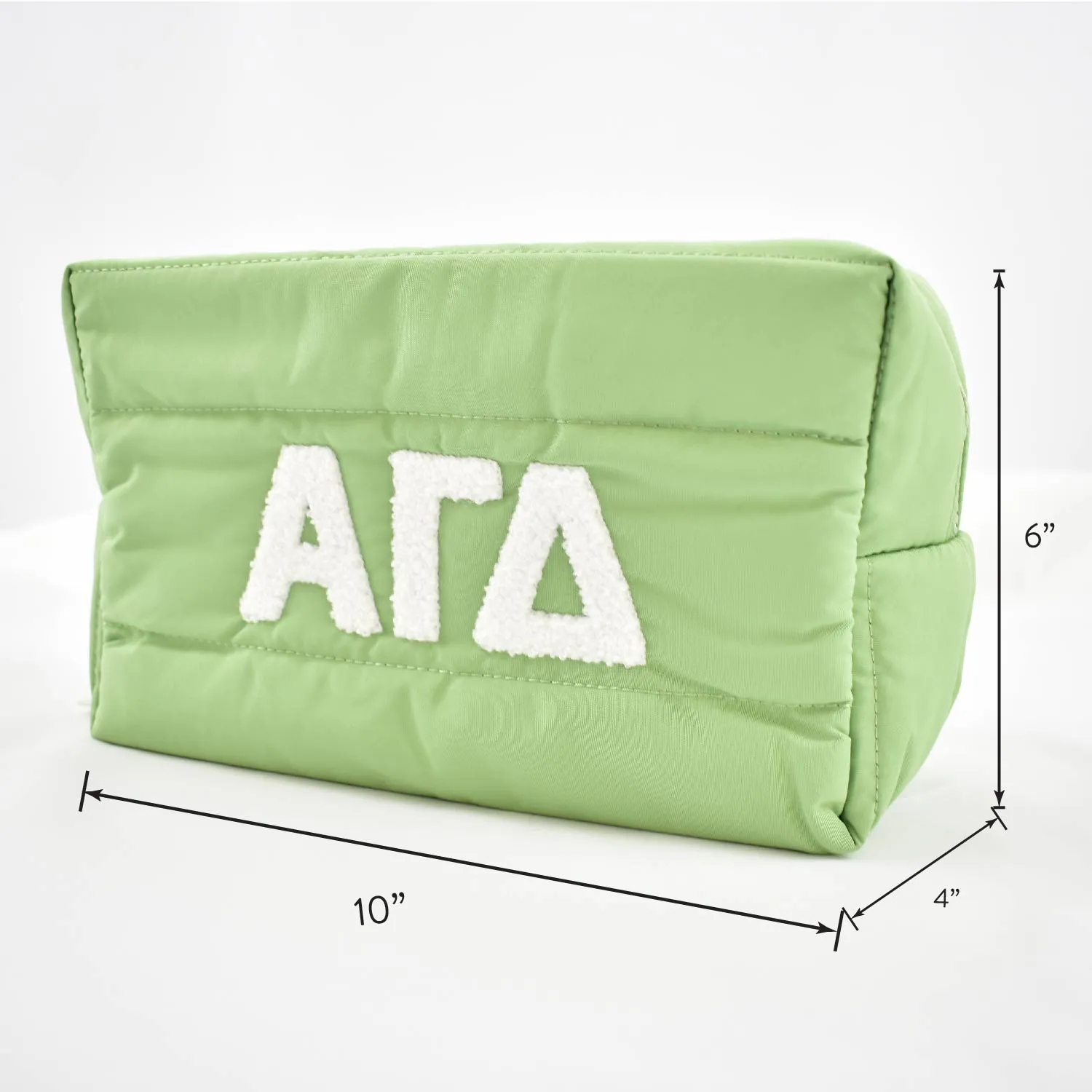 Alpha Epsilon Phi Makeup Bag - Puffer Style with Sorority Letters