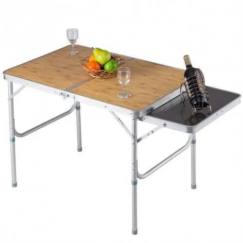 Aluminum Folding Picnic Camping Table with MDF Table Top