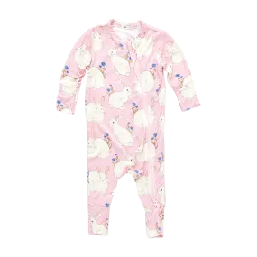 Baby Bamboo Romper - Pink Bunnies