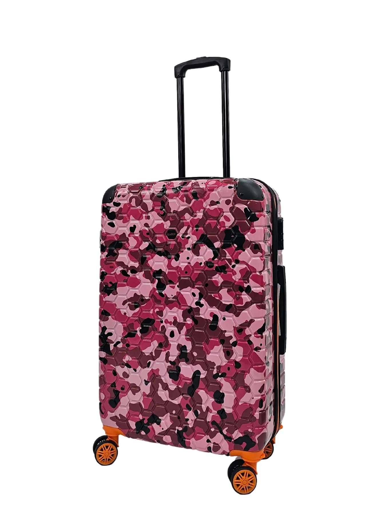 Camo Print Hard Case Shell Suitcase Carry On Cabin Check In Combination Lock