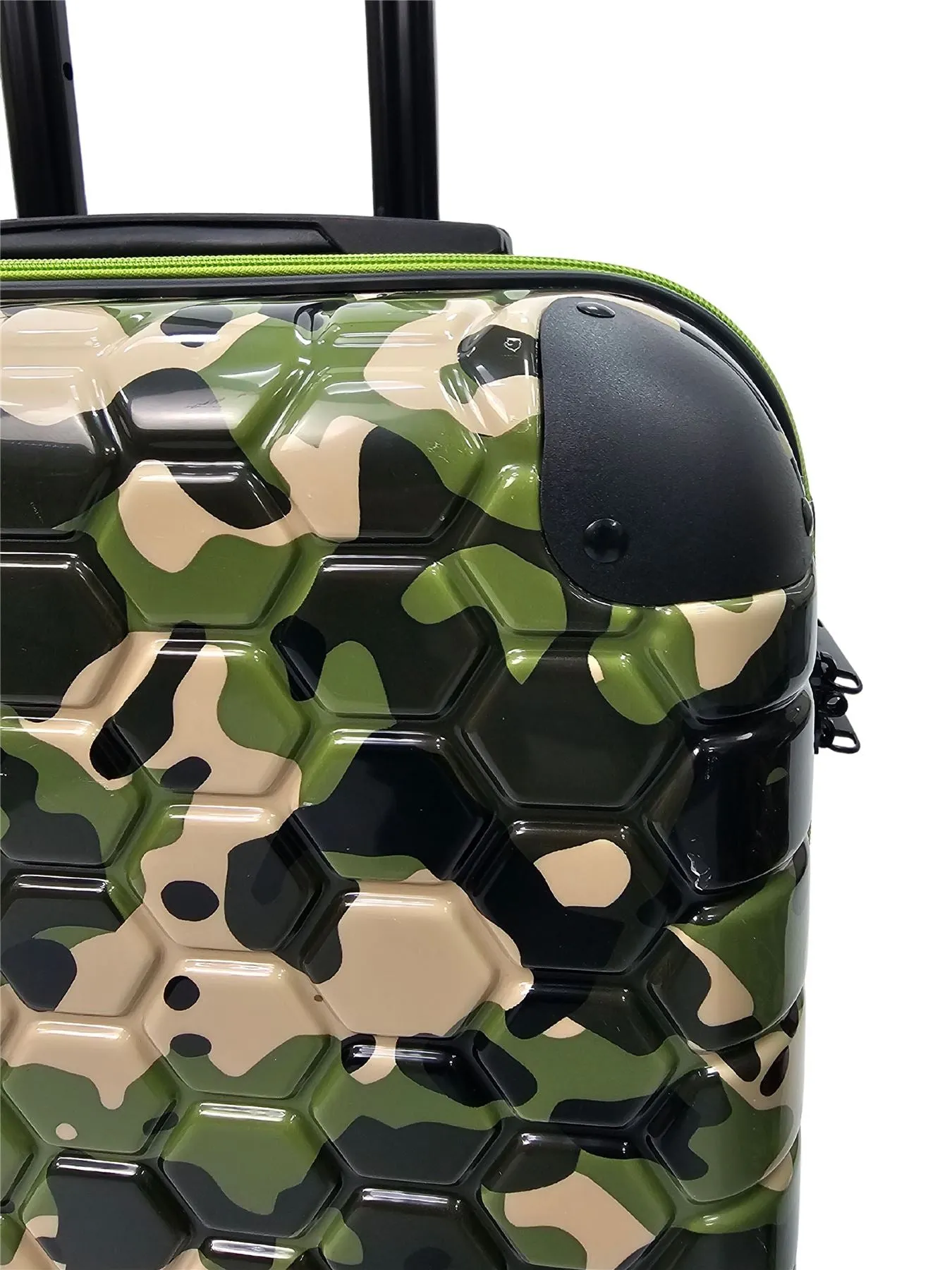 Camo Print Hard Case Shell Suitcase Carry On Cabin Check In Combination Lock