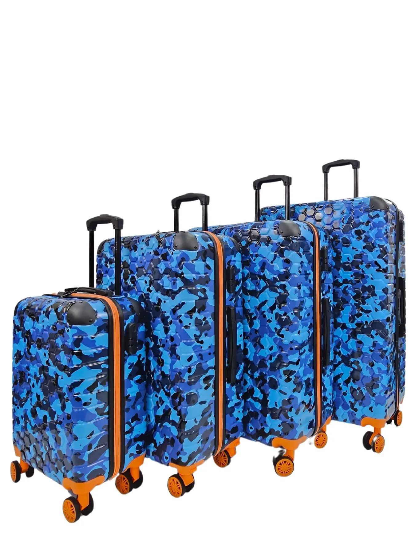 Camo Print Hard Case Shell Suitcase Carry On Cabin Check In Combination Lock