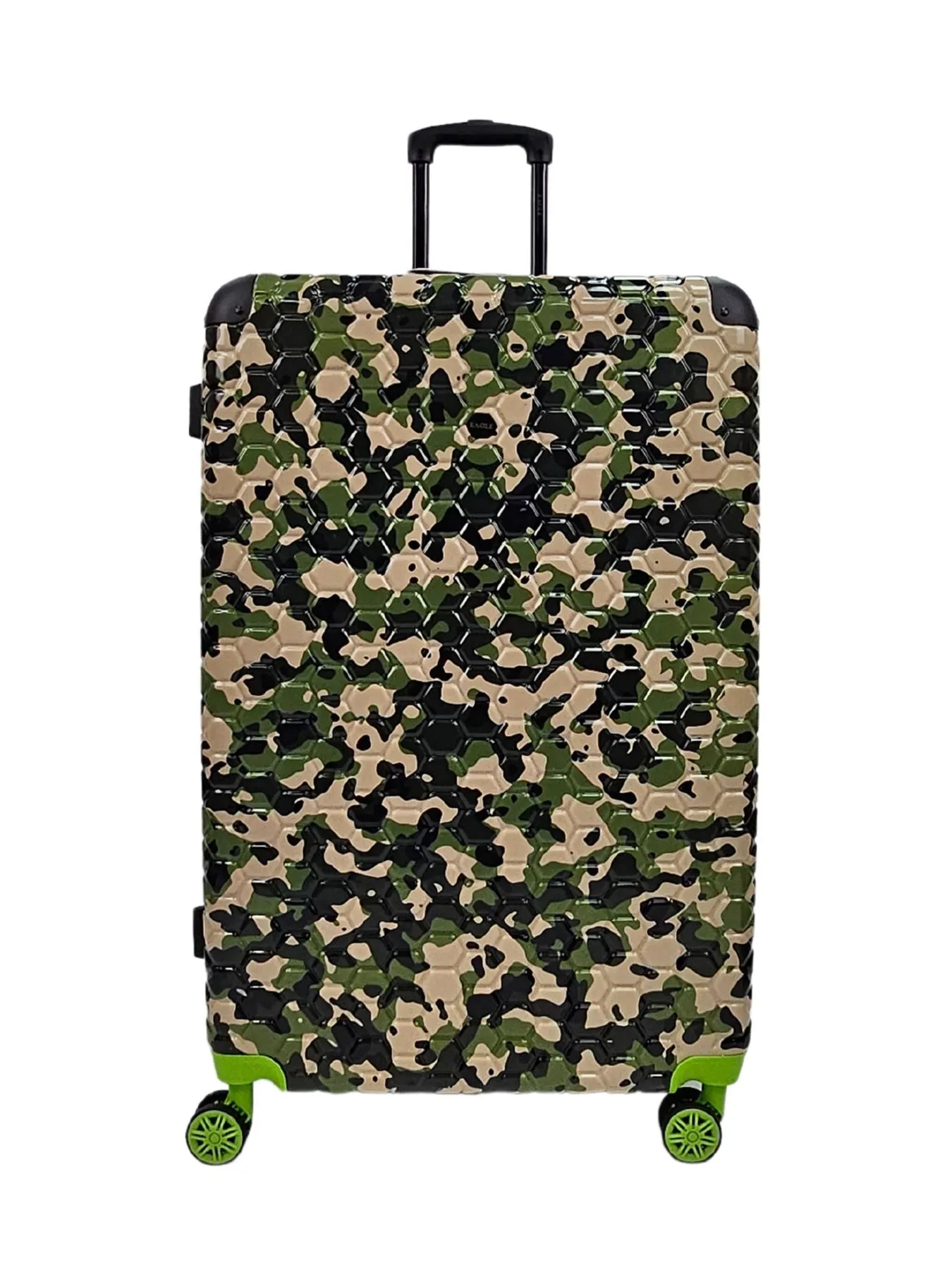 Camo Print Hard Case Shell Suitcase Carry On Cabin Check In Combination Lock