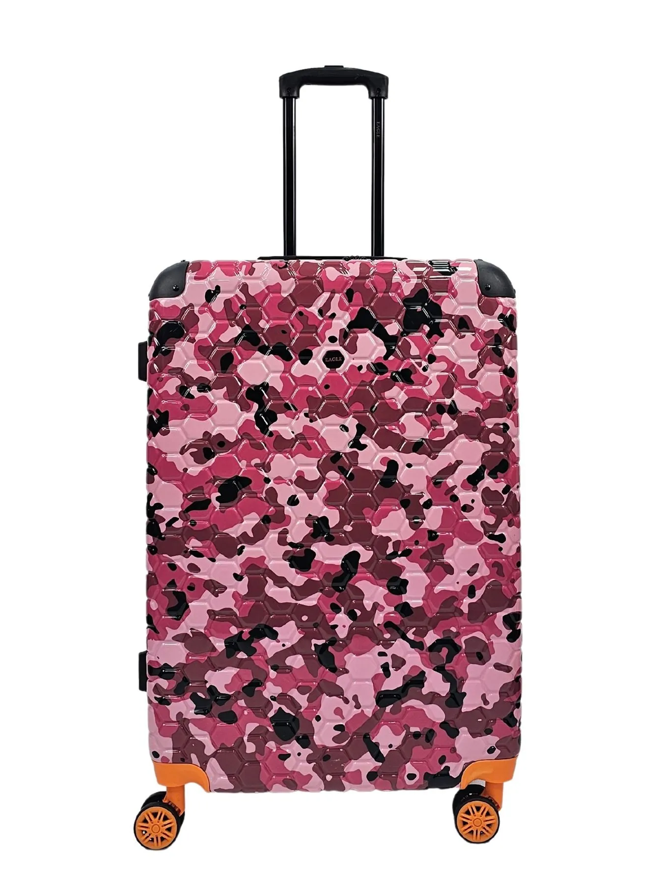 Camo Print Hard Case Shell Suitcase Carry On Cabin Check In Combination Lock