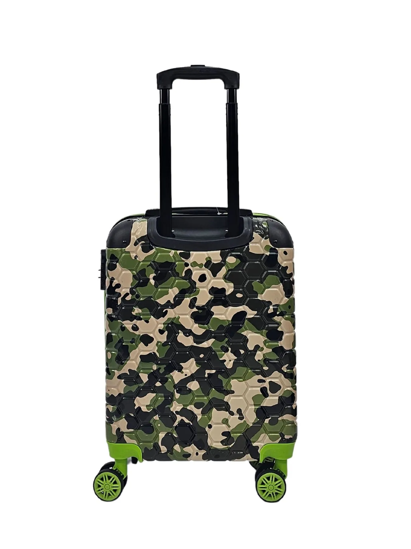 Camo Print Hard Case Shell Suitcase Carry On Cabin Check In Combination Lock