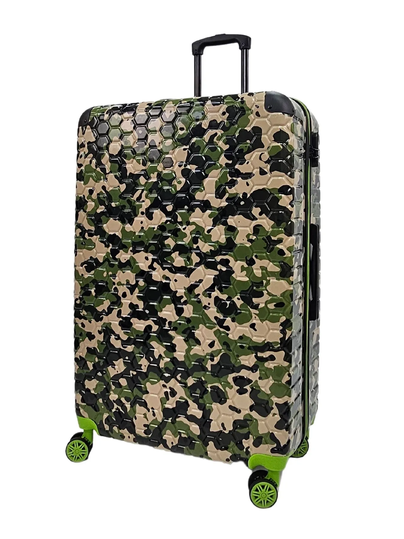 Camo Print Hard Case Shell Suitcase Carry On Cabin Check In Combination Lock