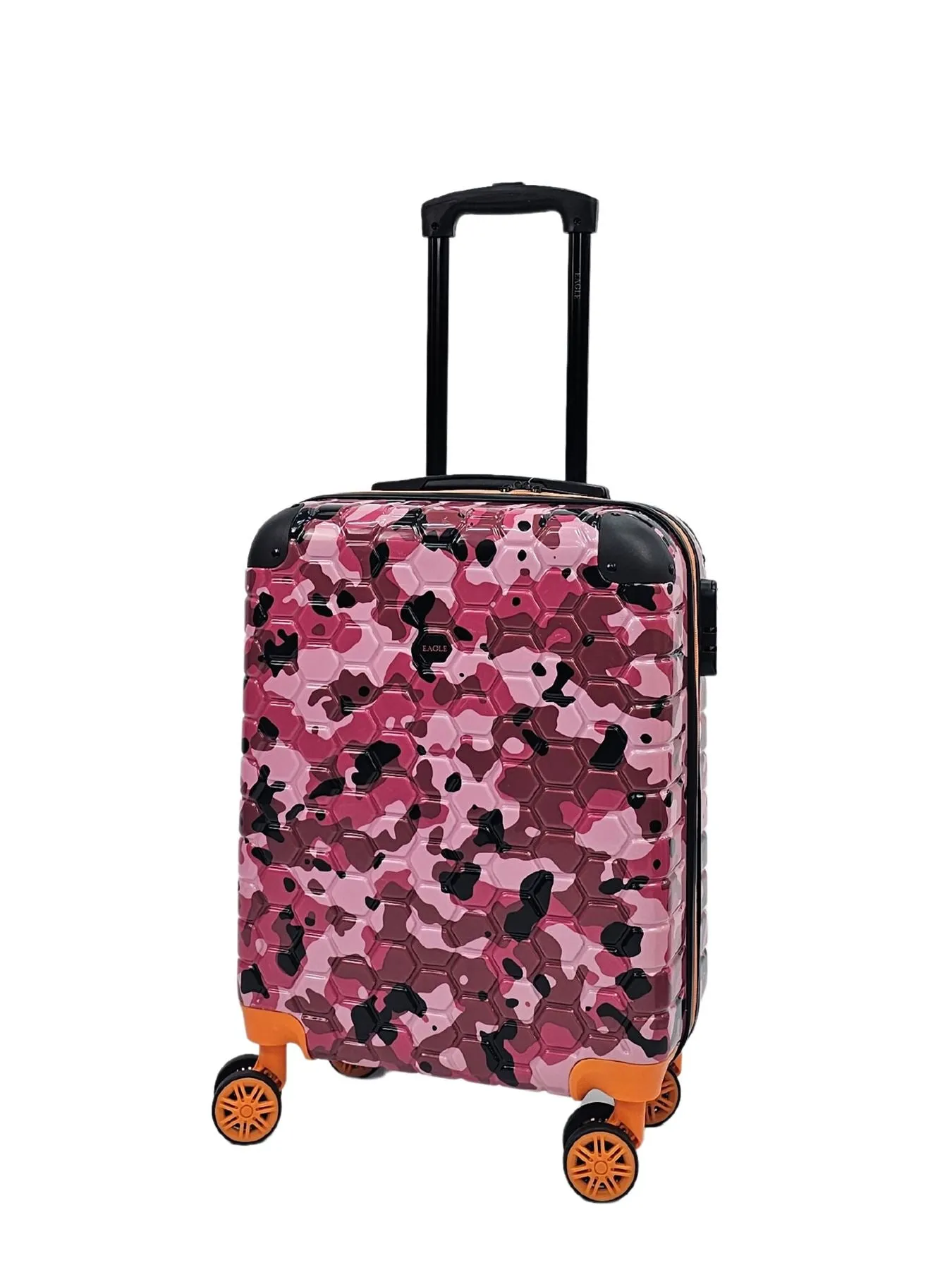 Camo Print Hard Case Shell Suitcase Carry On Cabin Check In Combination Lock