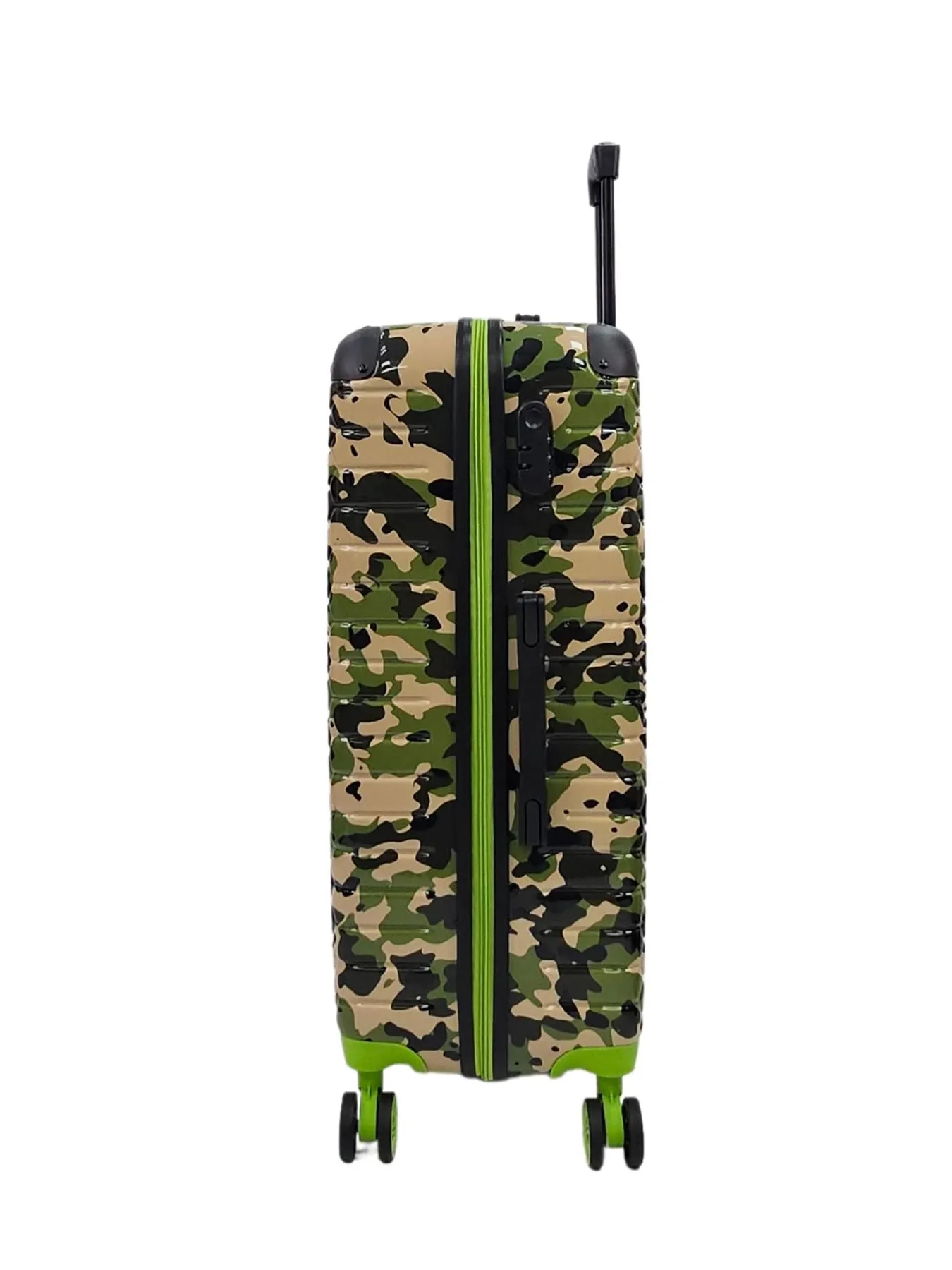 Camo Print Hard Case Shell Suitcase Carry On Cabin Check In Combination Lock