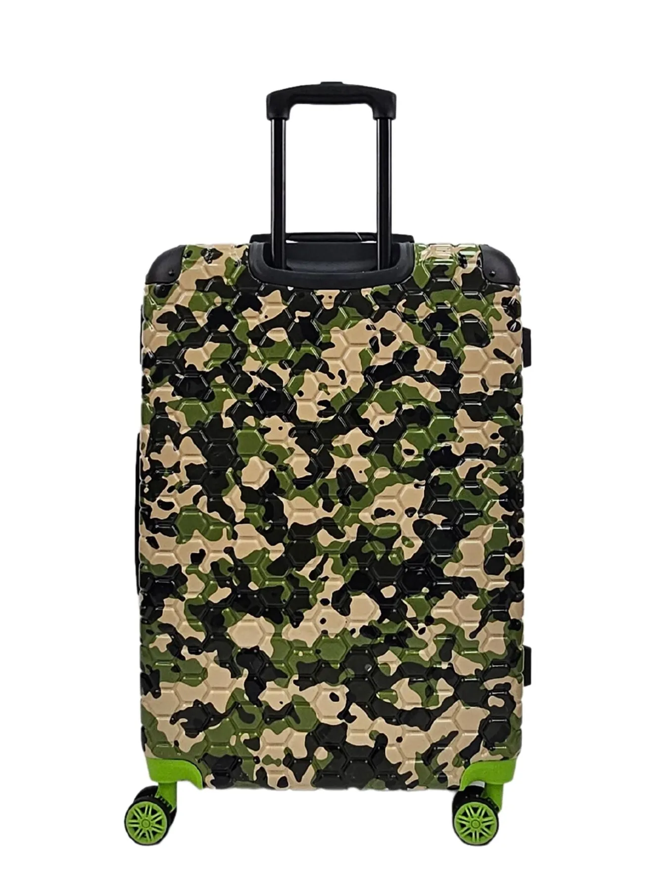 Camo Print Hard Case Shell Suitcase Carry On Cabin Check In Combination Lock