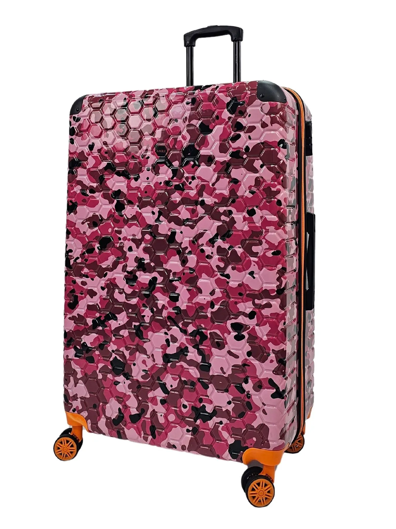 Camo Print Hard Case Shell Suitcase Carry On Cabin Check In Combination Lock