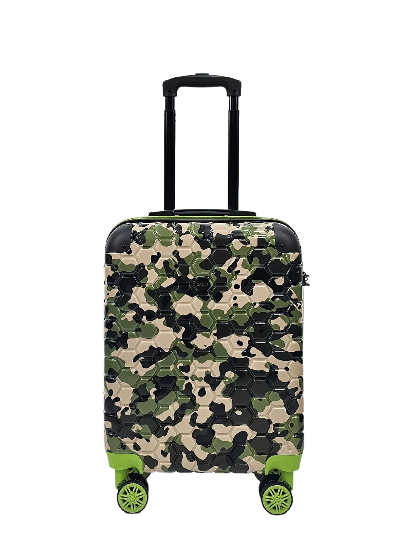 Camo Print Hard Case Shell Suitcase Carry On Cabin Check In Combination Lock