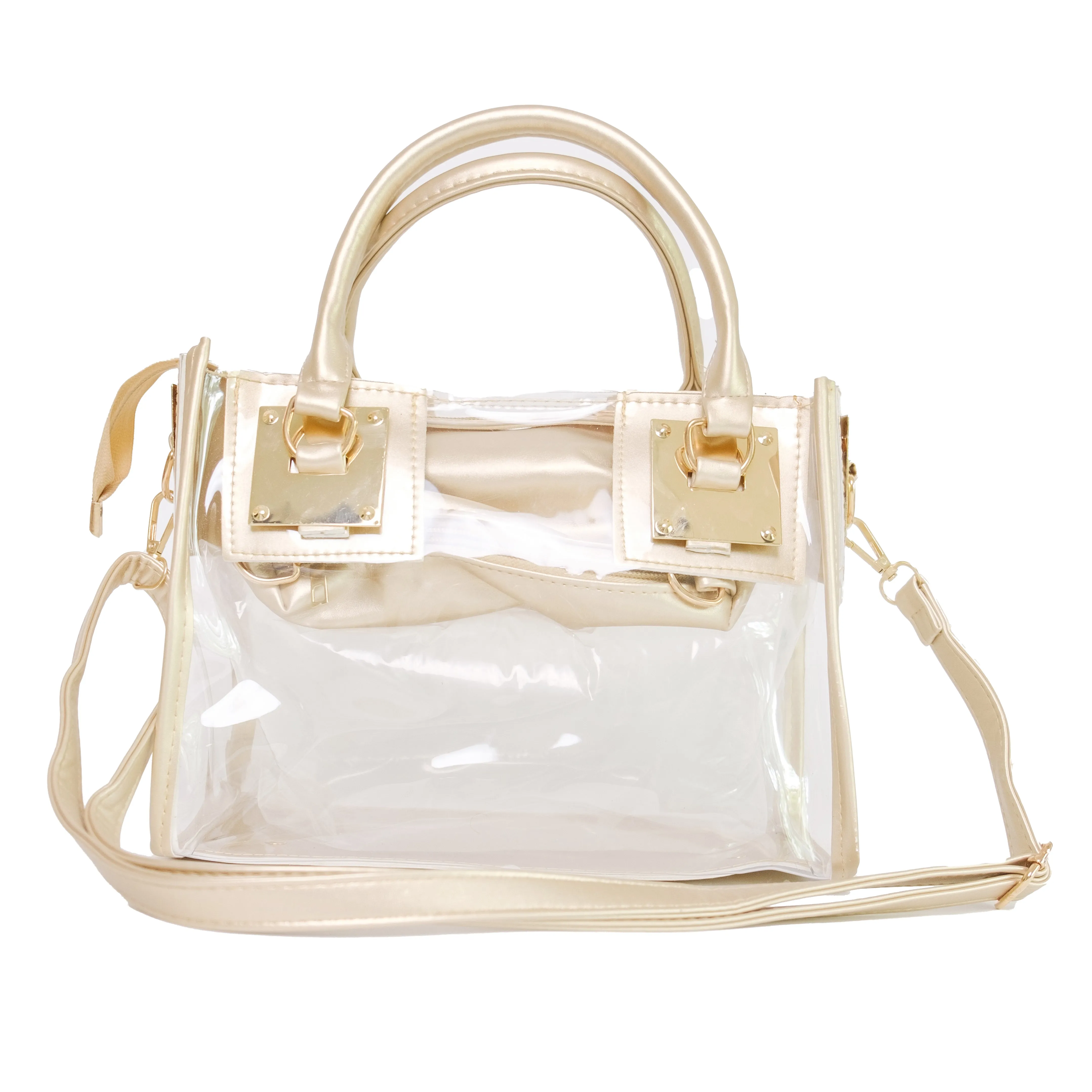 Chokore Clear Handbag, Set of 2 (Gold)