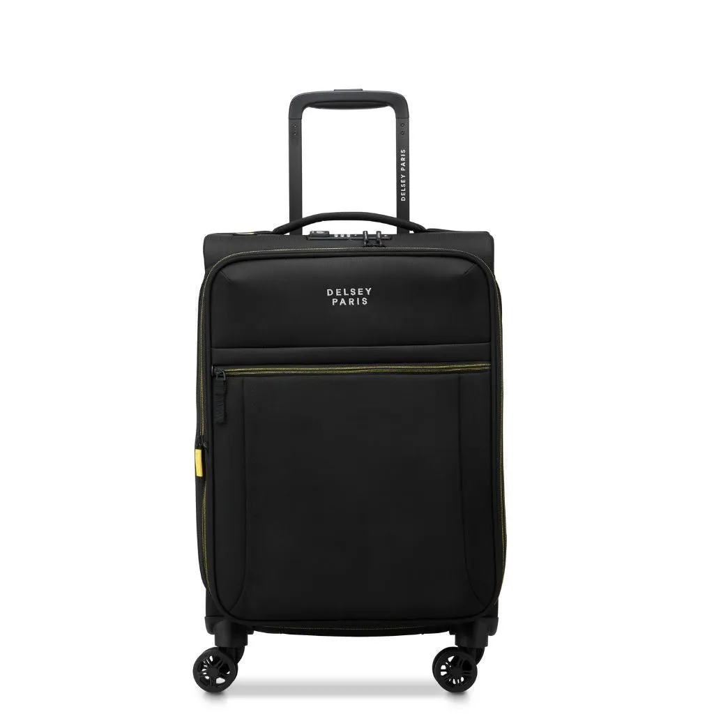 Delsey BROCHANT 3.0 55cm Carry On Softsided Luggage - Deep Black