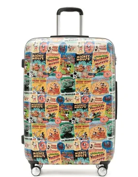 DISNEY MICKEY COMIC Large Hard 4wheels Suitcase