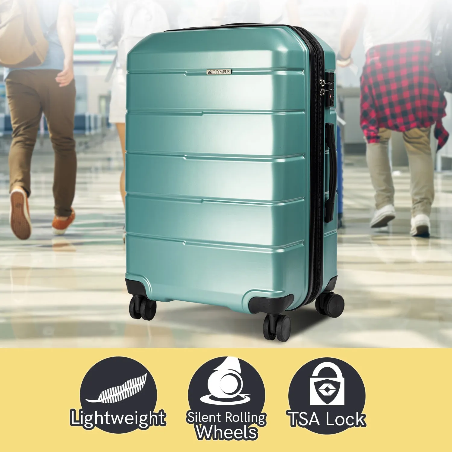 Durable 28in Hard Shell Suitcase with TSA Lock - Olympus