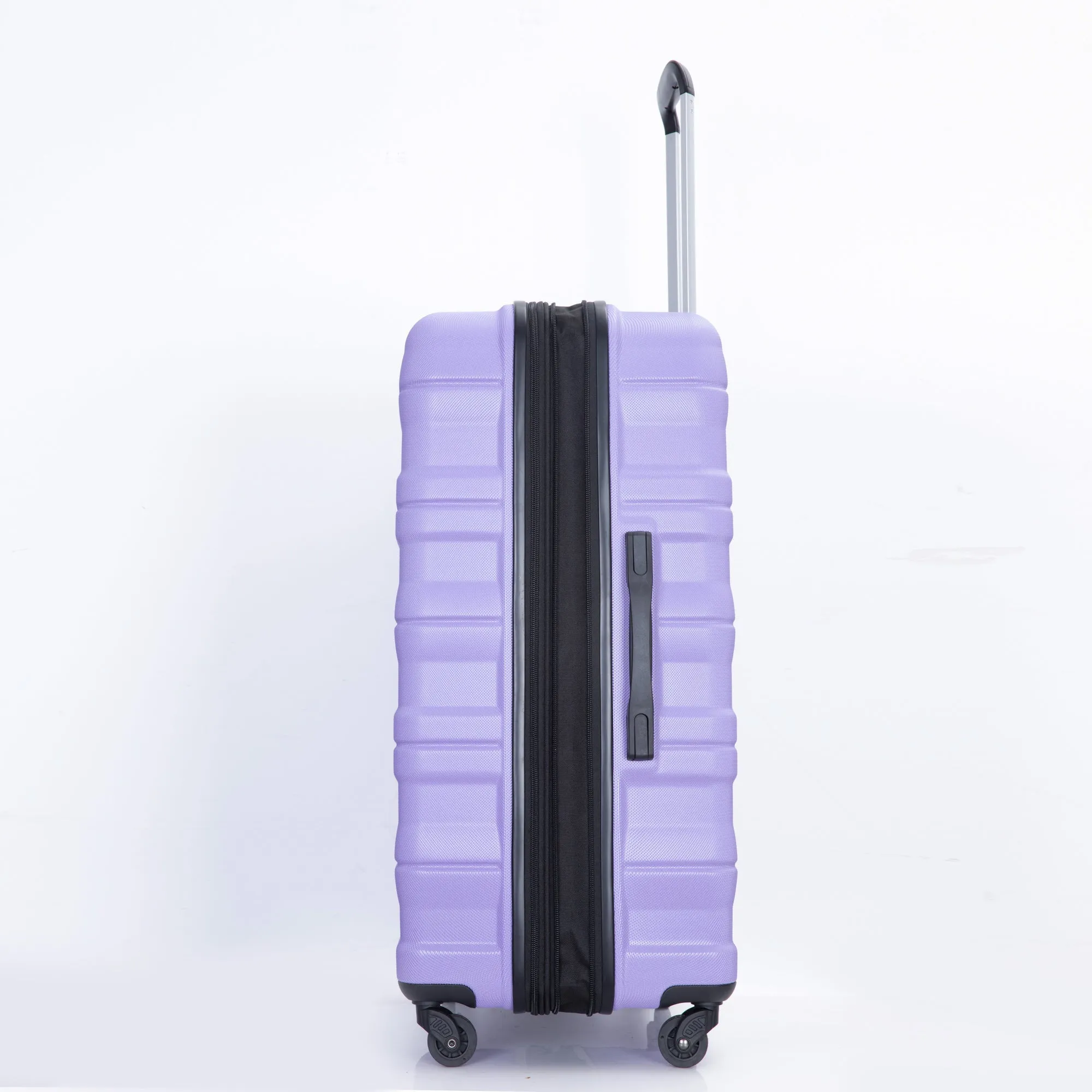 Expandable 3 Piece Luggage Sets PC Lightweight & Durable Suitcase with Two Hooks, Spinner Wheels, TSA Lock, (21/25/29) Purple