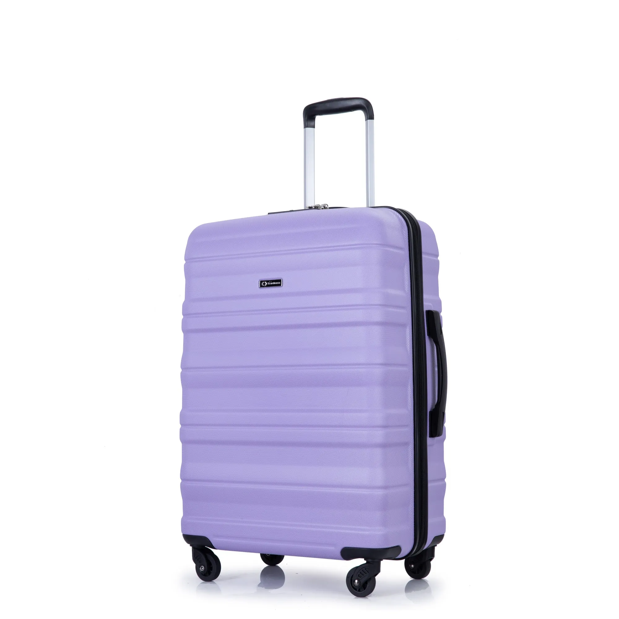 Expandable 3 Piece Luggage Sets PC Lightweight & Durable Suitcase with Two Hooks, Spinner Wheels, TSA Lock, (21/25/29) Purple