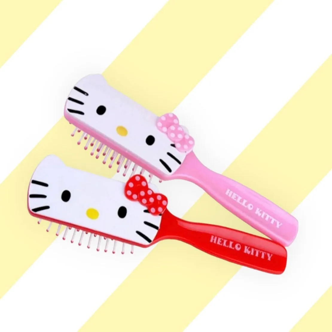 Kawaii Cute Hair Brush Pink and Red