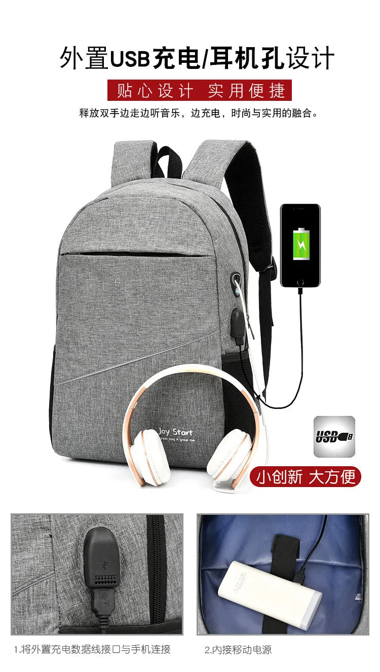 Large Sport Swagger Bag Fashionable Backpack Black Grey