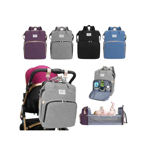 Portable Foldable Baby Bed Backpack Bag - Assorted Colours