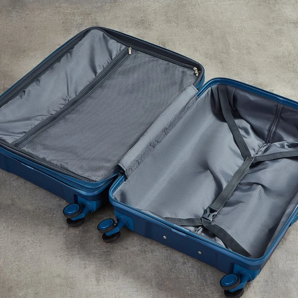 Rock Infinity 3 Piece Expander Hardsided Suitcase Set - Navy