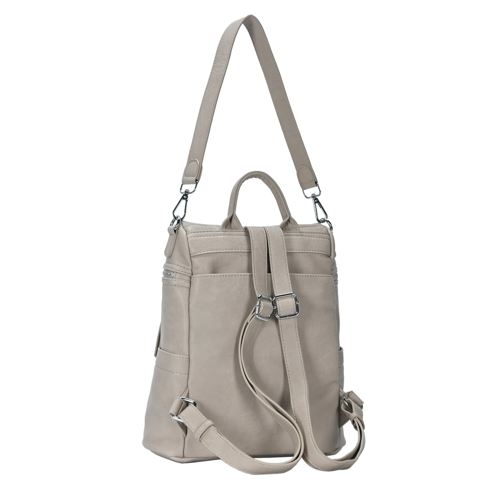 Sienna Utilitarian Shoulder Backpack Purse