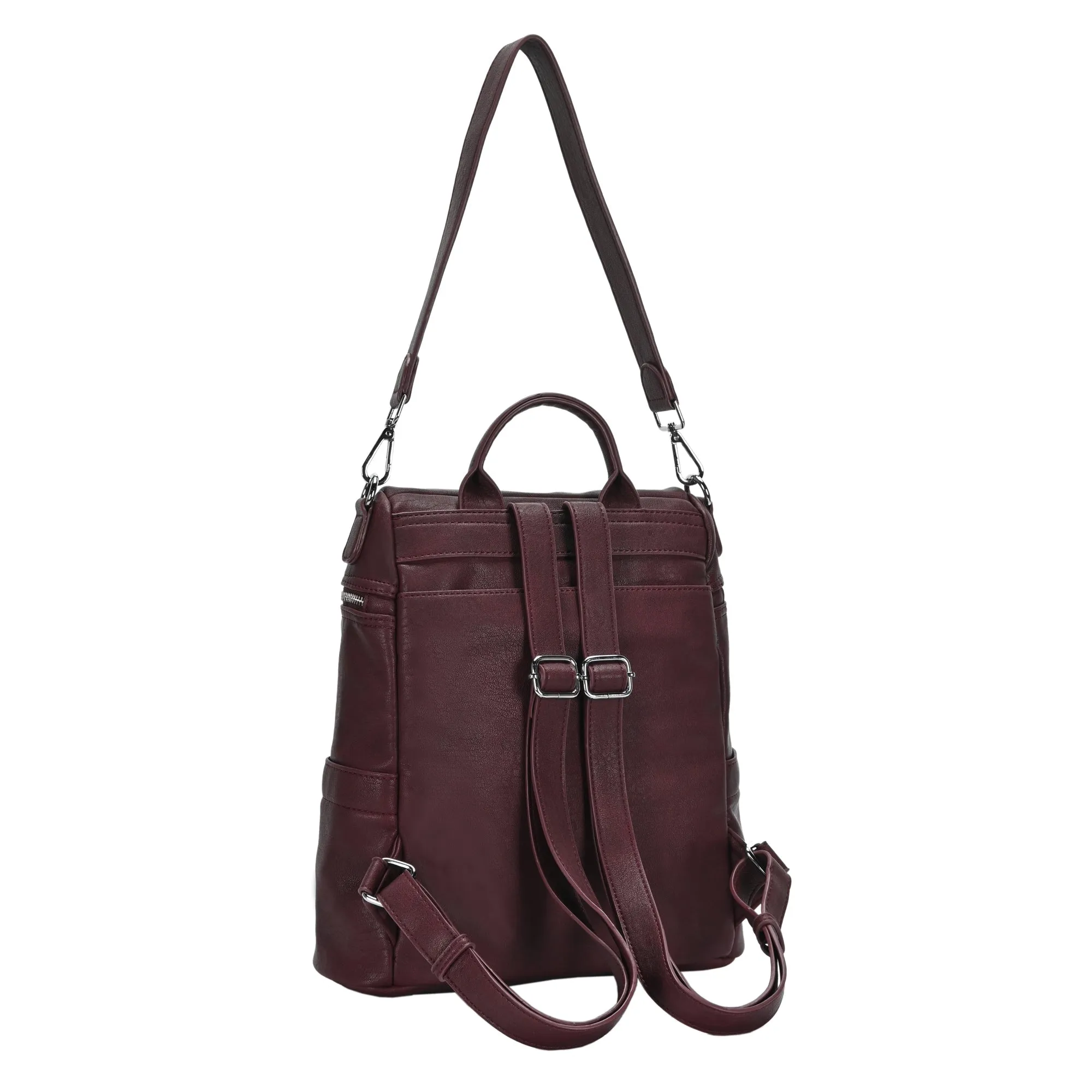 Sienna Utilitarian Shoulder Backpack Purse