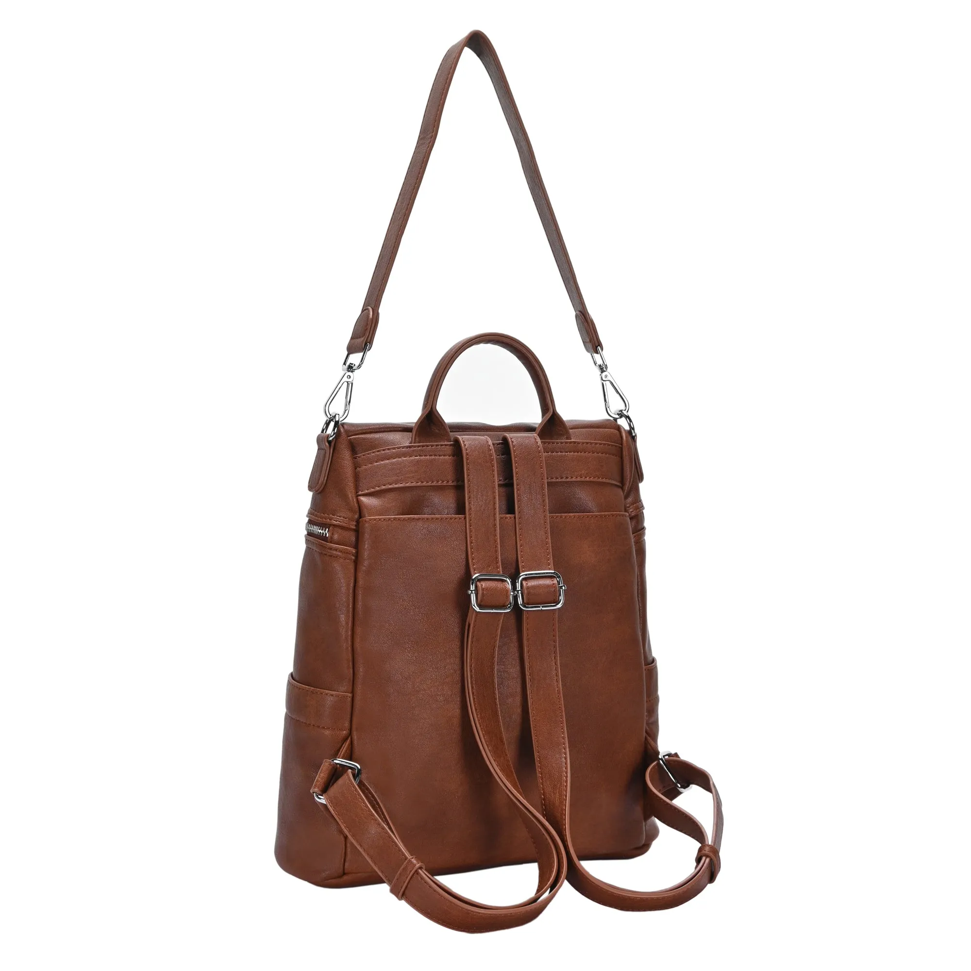 Sienna Utilitarian Shoulder Backpack Purse