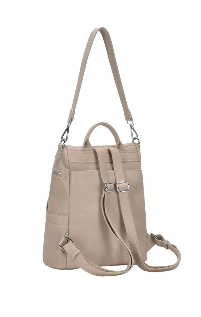 Sienna Utilitarian Shoulder Backpack Purse