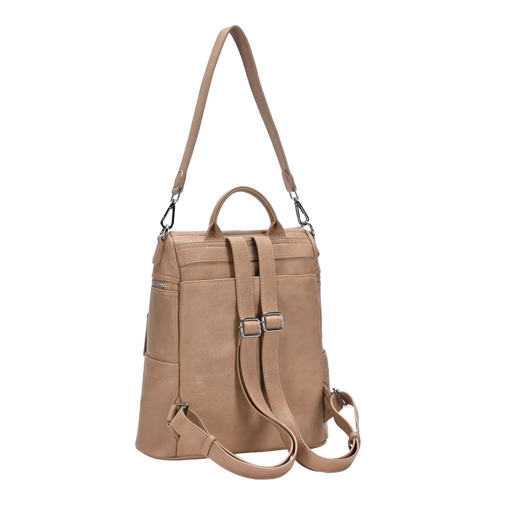 Sienna Utilitarian Shoulder Backpack Purse