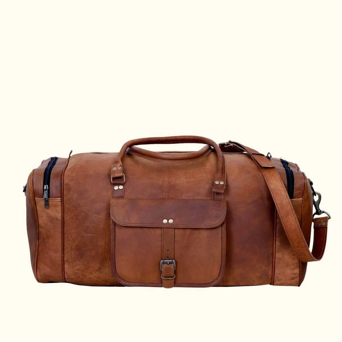 The Wishing Well - Square Leather Duffel Bag