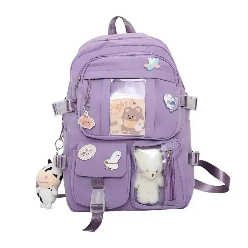 Trendy Pink & Purple High School Backpack | Stylish & Durable for Girls 🎒💜